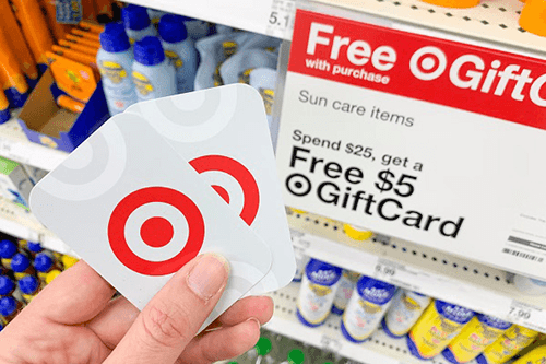 How do you get a free gift card at Target