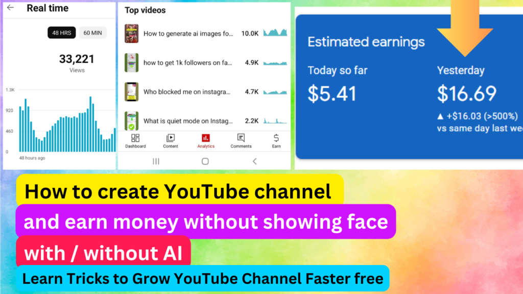 How to create YouTube channel and earn money without showing face 